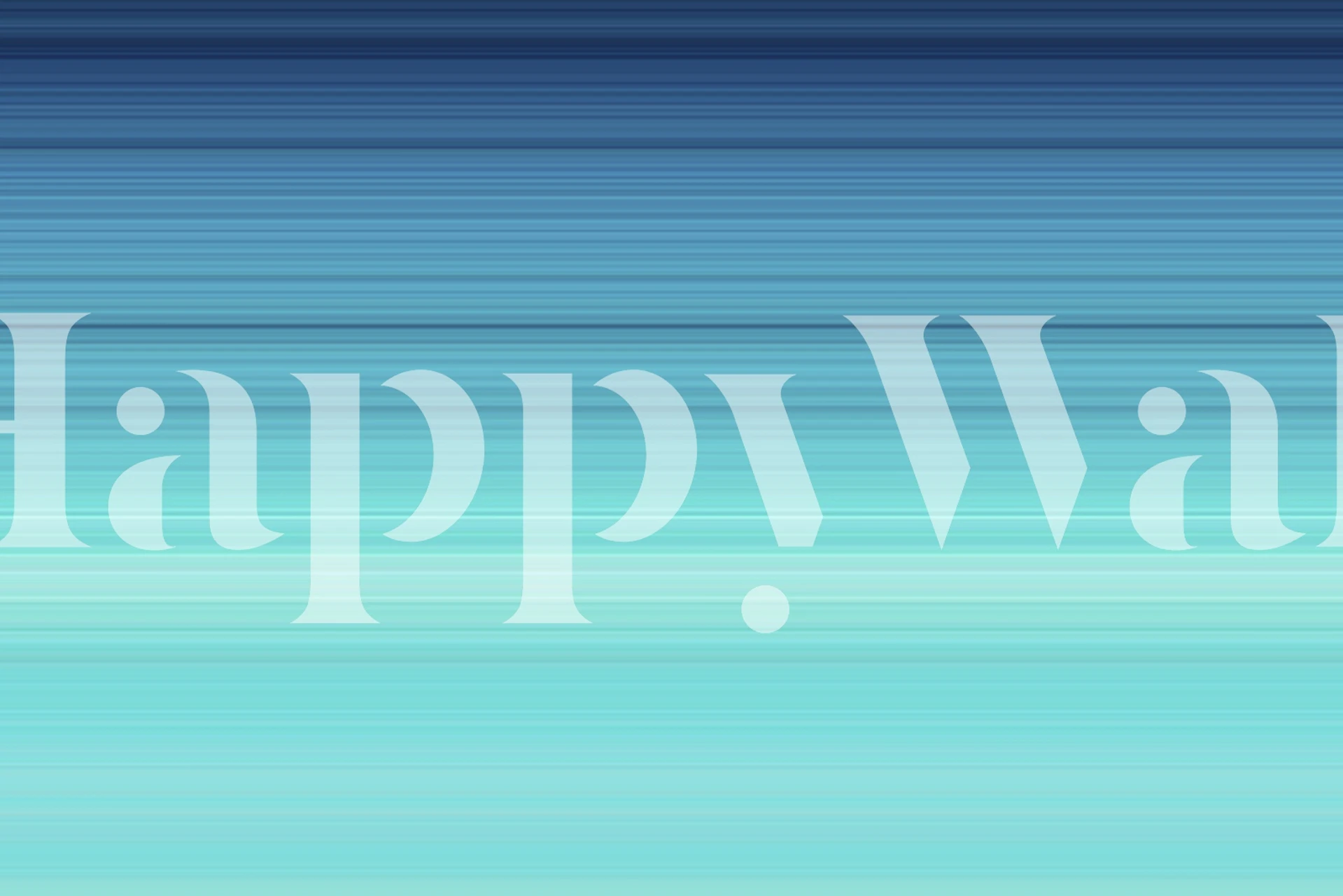 Carta da parati a righe sfumate teal aqua in una stanza