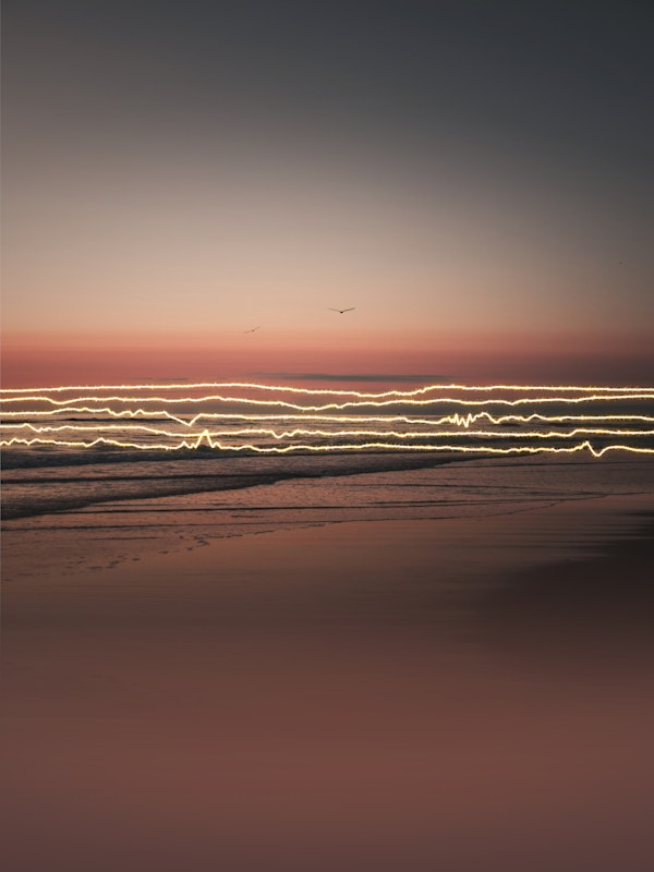 Sunset Beach Light Trails
