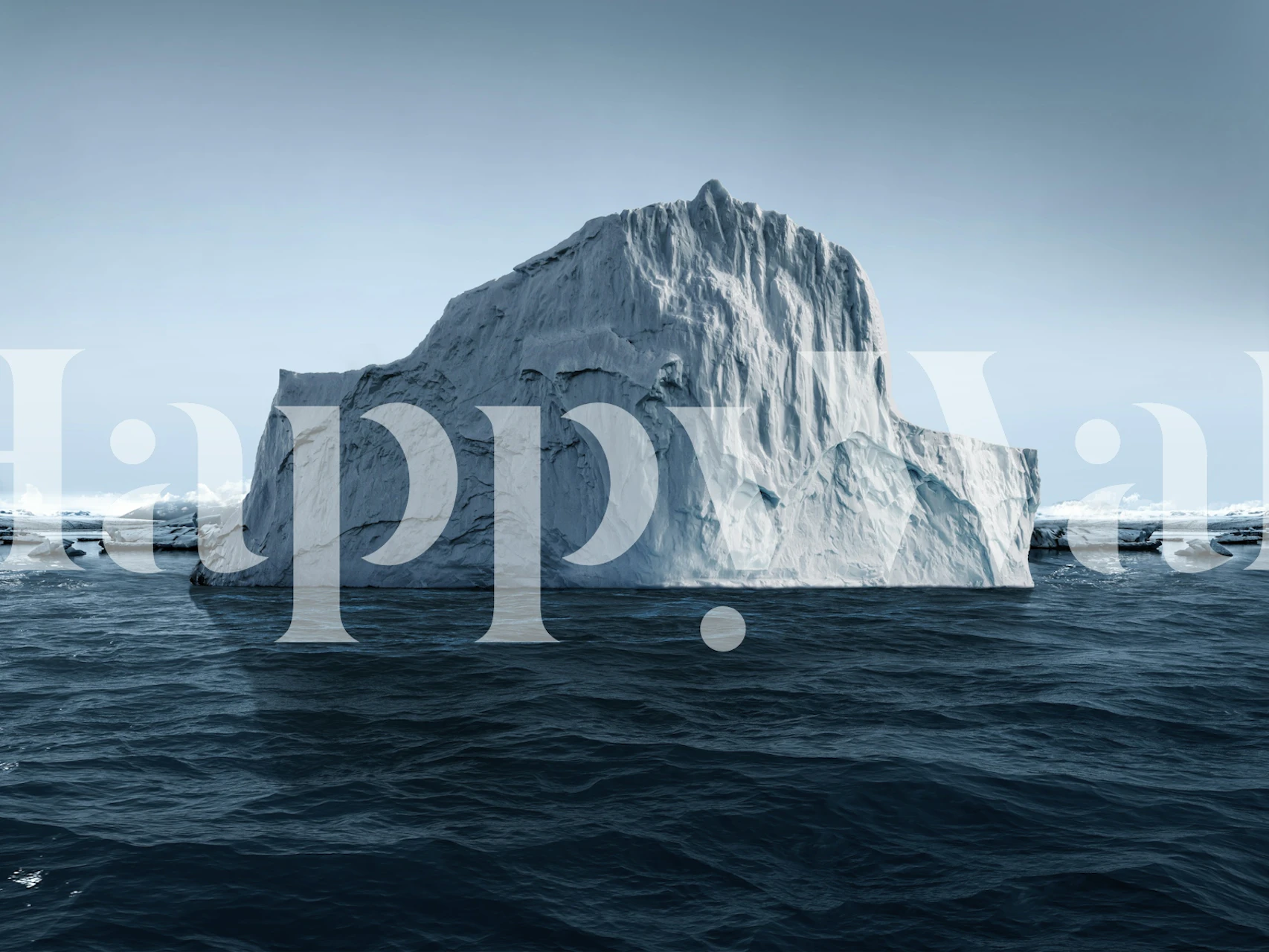 Arctic Iceberg Serenity behang in een kamer