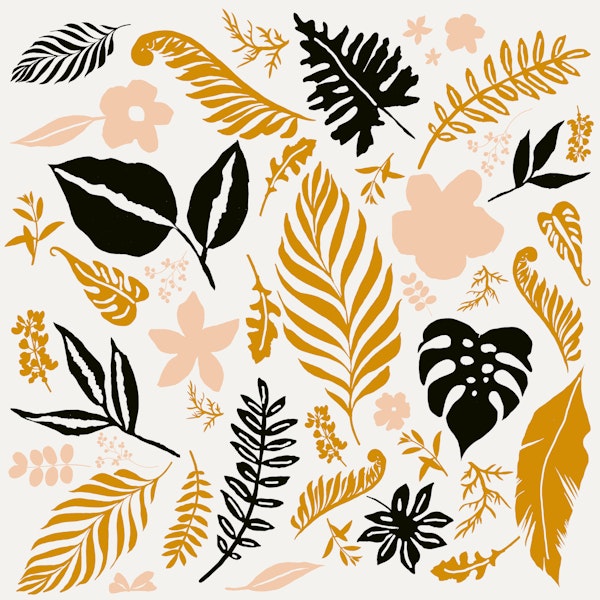 Boho Tropical Leaves
