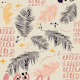 Abstract Palm Fronds on Beige