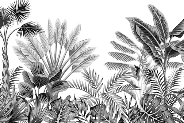 Tropical Leaf Grey