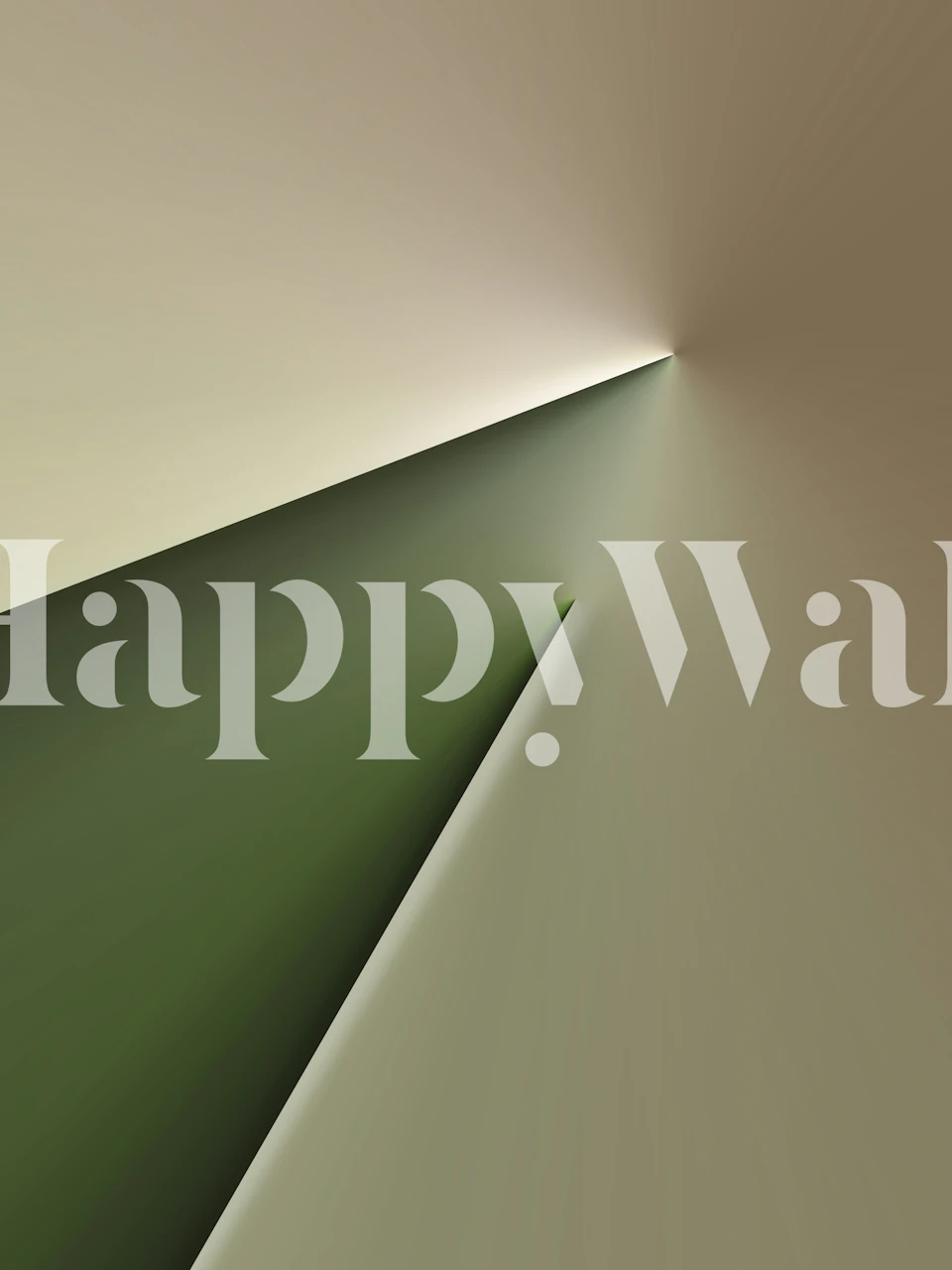 Minimal modern green wallpaper in a room