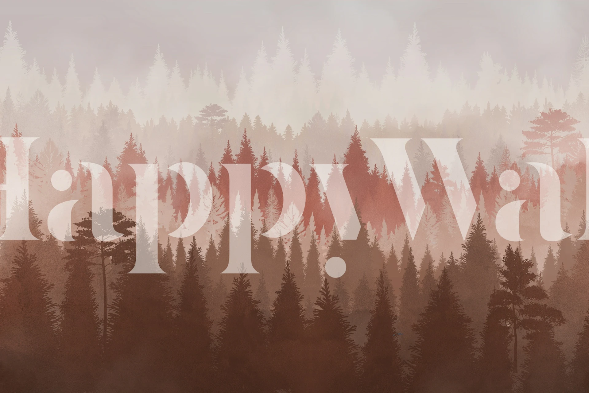 Misty Pine Forest Sunrise tapety