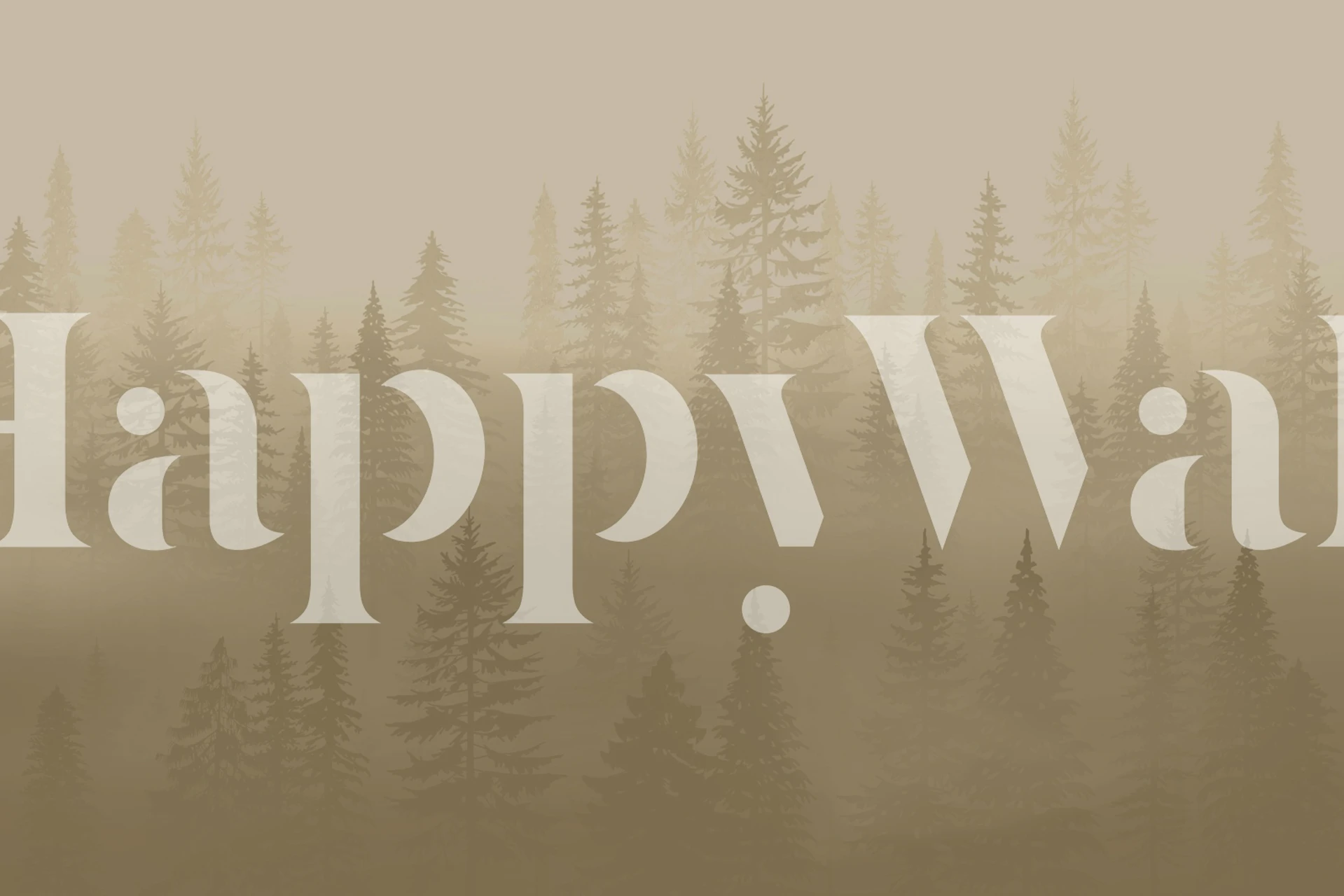 Misty Pine Forest Sepia tapety
