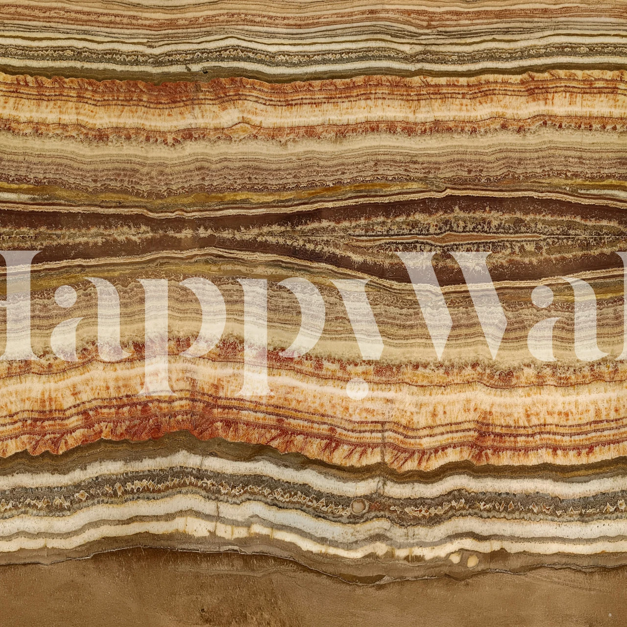 Warm Onyx Stone Layers tapet