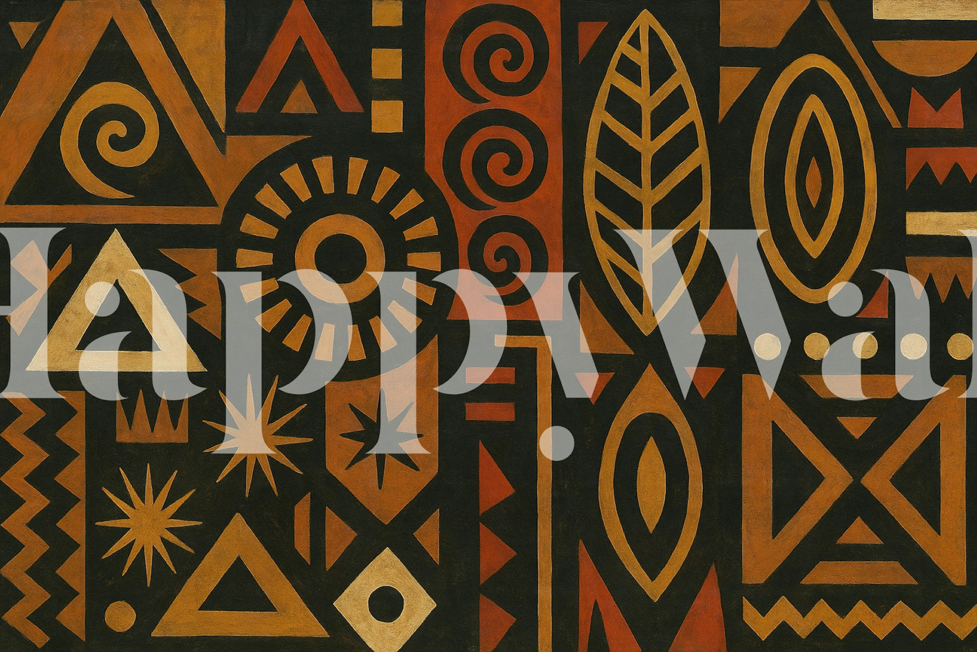 African Sun Geometry wallpaper