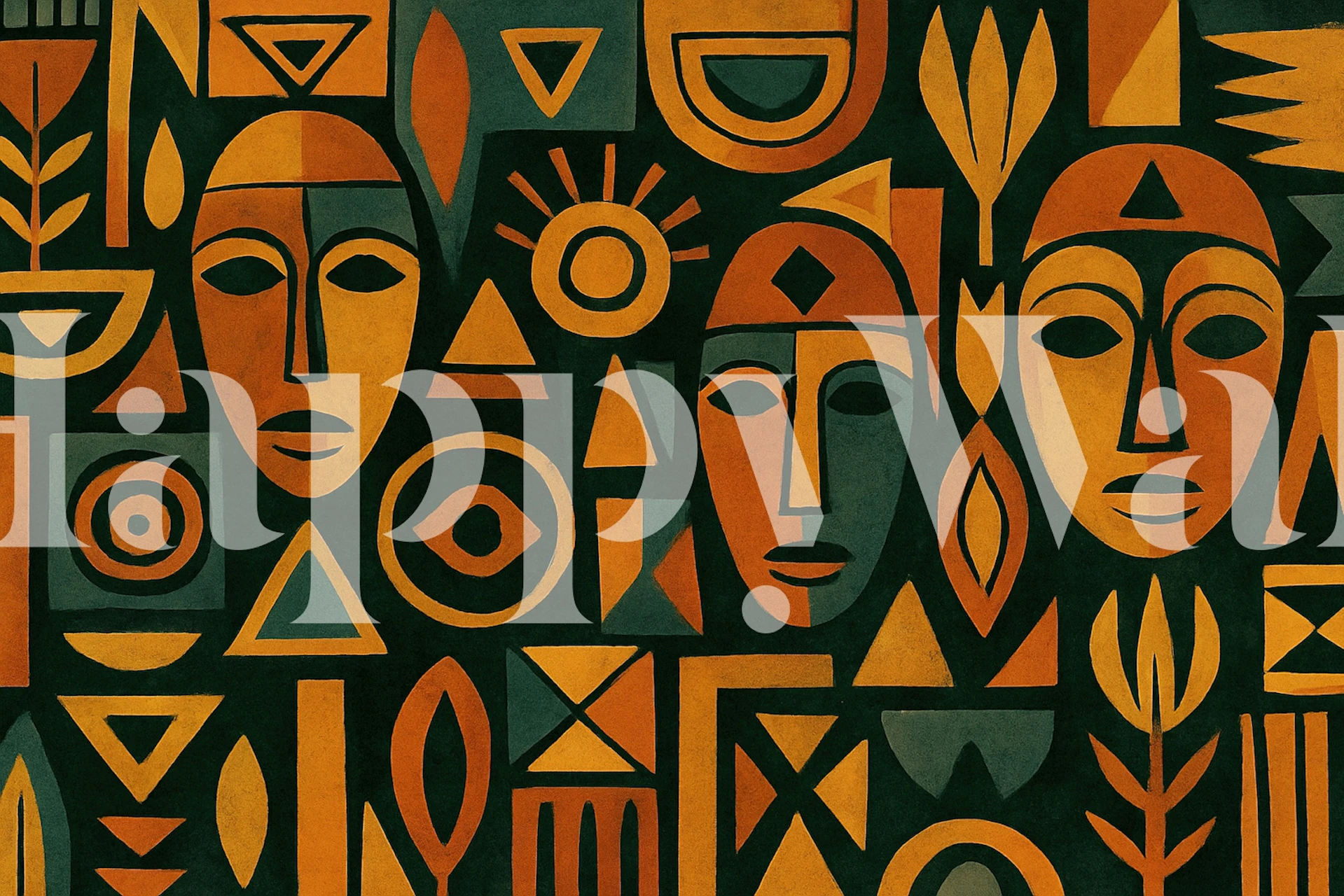 African Forest Masks wallpaper