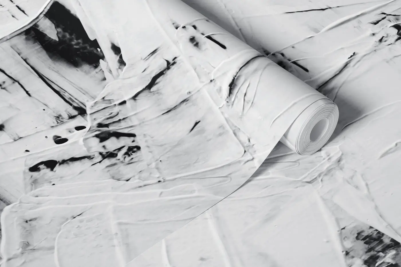 Modern White Textured Painted Wall Art wallpaper roll