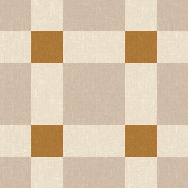 Tan Cream Rustic Checkered