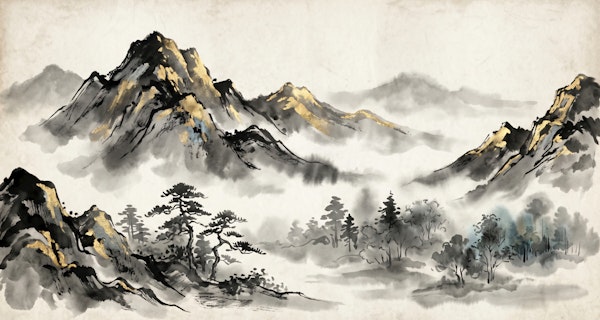 Misty Ink Mountains