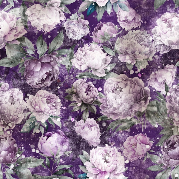 Purple Peony Bloom Garden