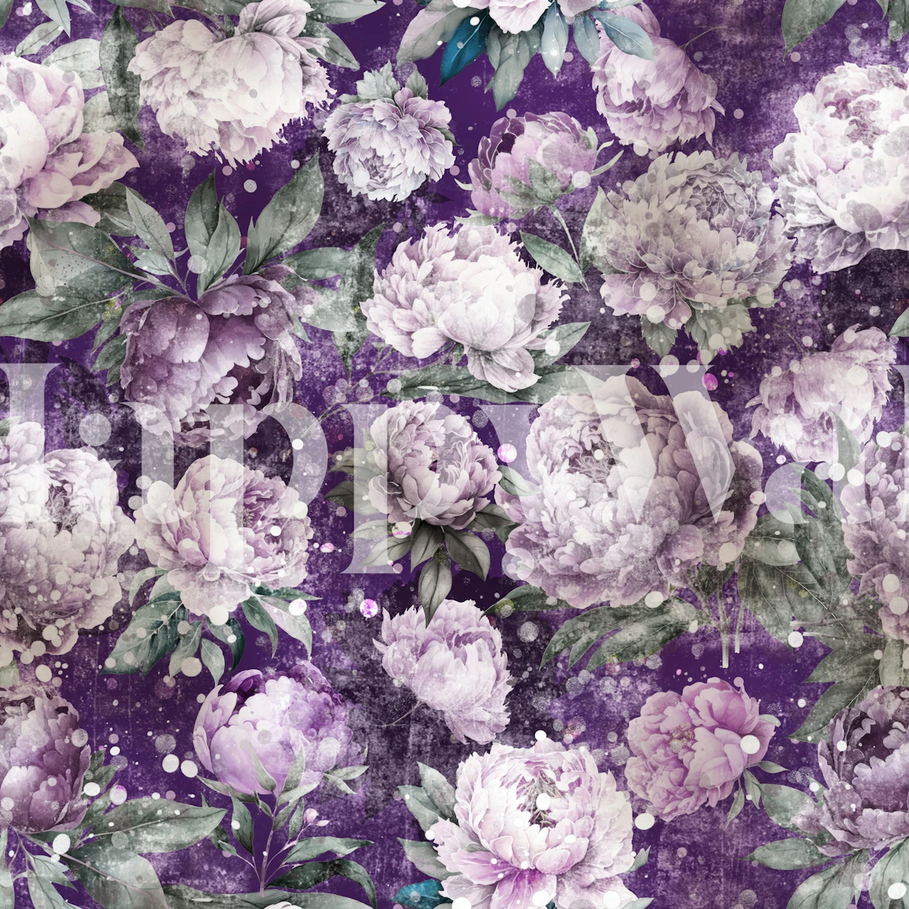 Purple Peony Bloom Garden behang