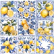 Mediterranean Lemon Tile Collage XL