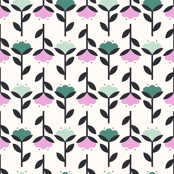 Pretty Cotton Flowers Pattern