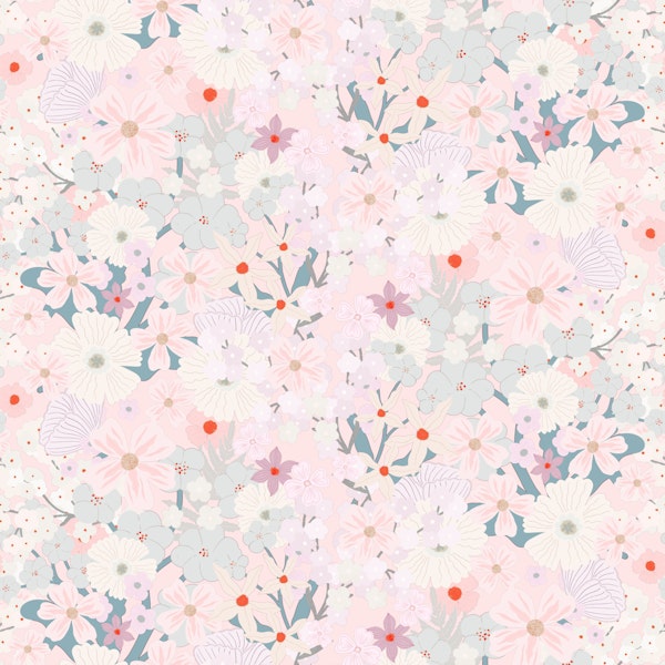 Soft Pink Floral Meadow Tiny Floral Joy MS