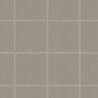Warm Taupe Windowpane Grid papel de parede