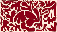 Mid Century Burgundy Flora tapete