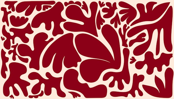 Mid Century Burgundy Flora