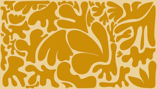 Mid Century Mustard Abstract