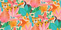 Bright Jungle Kids Nursery Large Scale behang