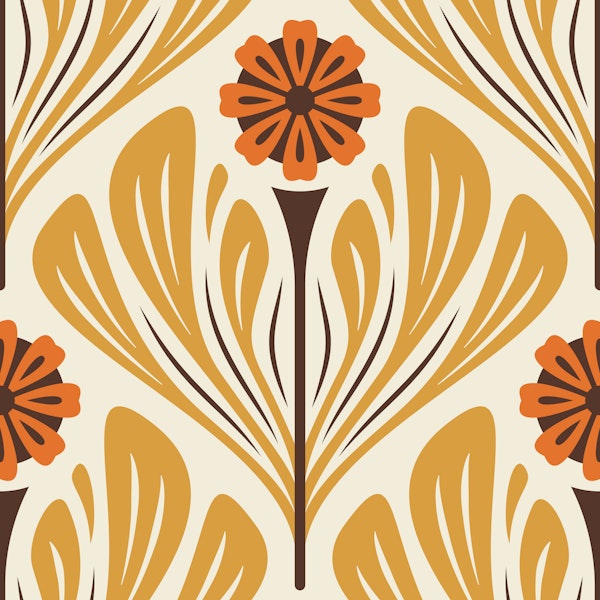 Scandi Folk Daisy in Yellow Orange - S