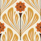 Scandi Folk Daisy in Yellow Orange - L