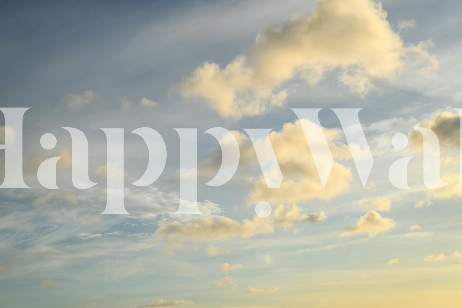 Dreamy Caribbean Clouds wallpaper in a room