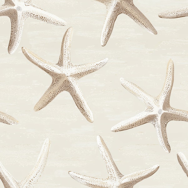 Sea Star Beige Shore Pattern L