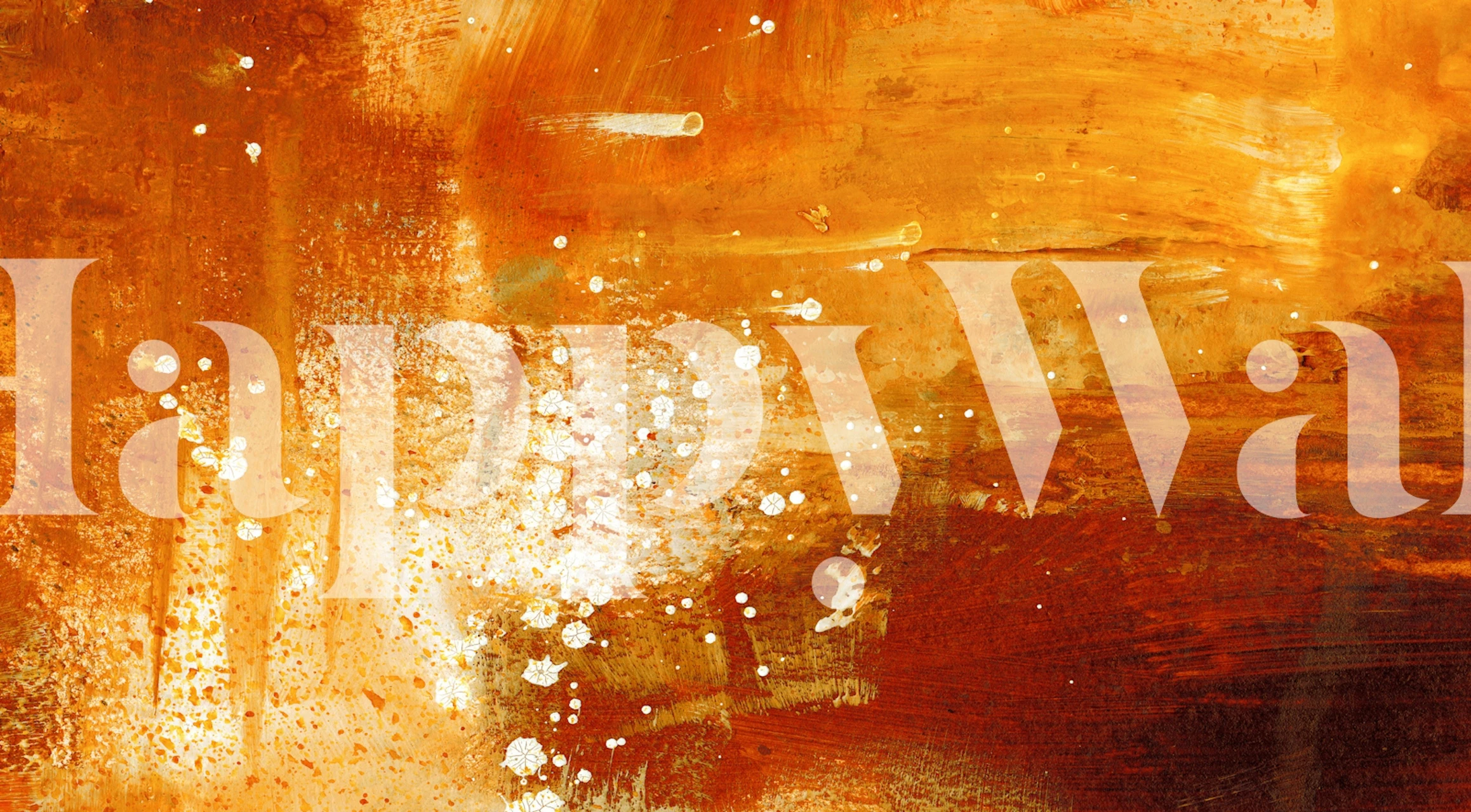 Carta da parati con texture di pittura ambra calda in una stanza