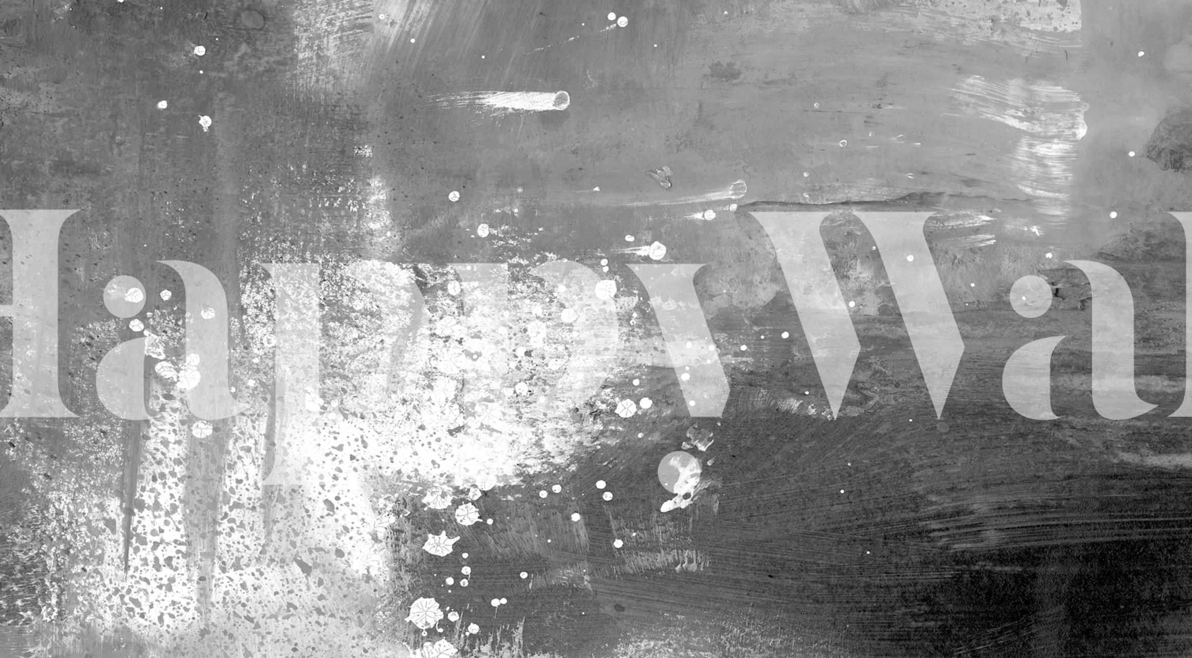 Industrial Cement Brush Strokes wallpaper in a room