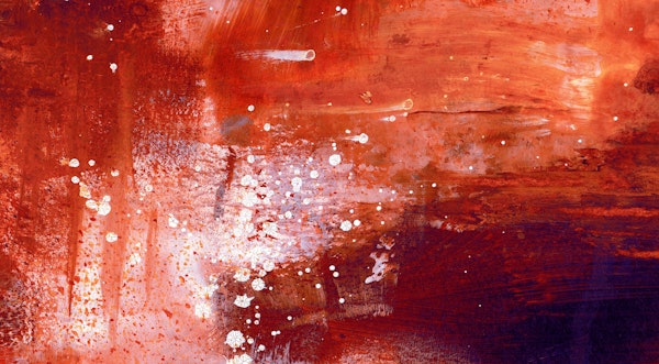 Rust Red Abstract Brushstrokes