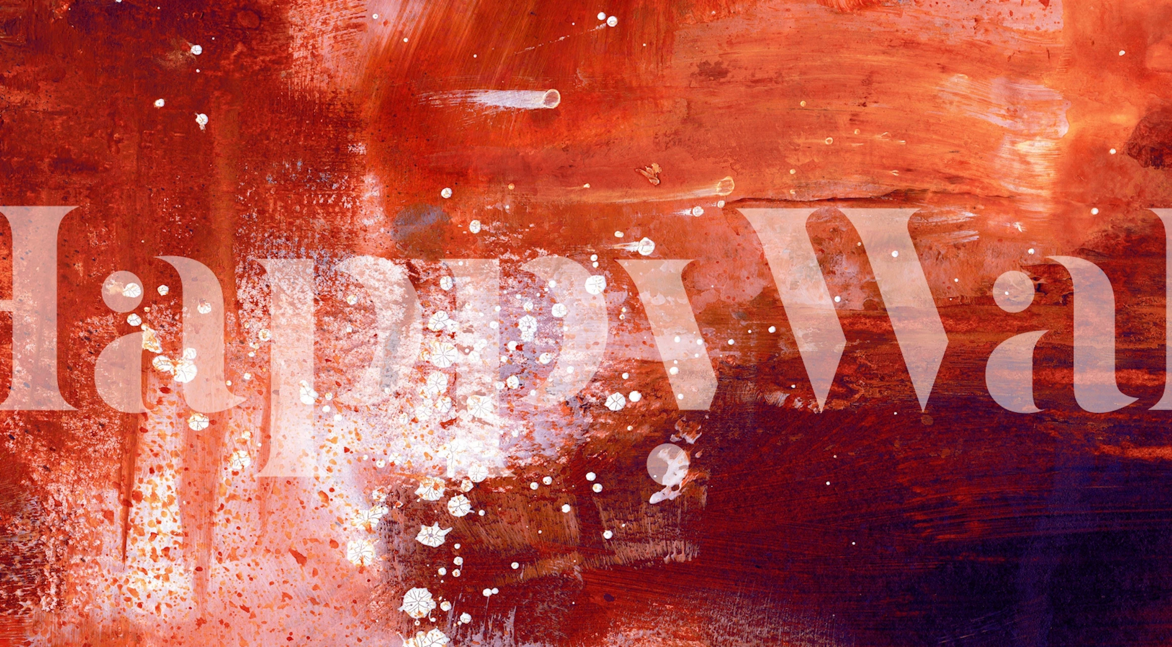 Rust Red Abstract Brushstrokes carta da parati