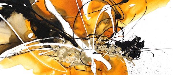 Golden Ochre Fluid Swirls