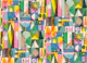 Wild Bright Mid Century Geometric Collage