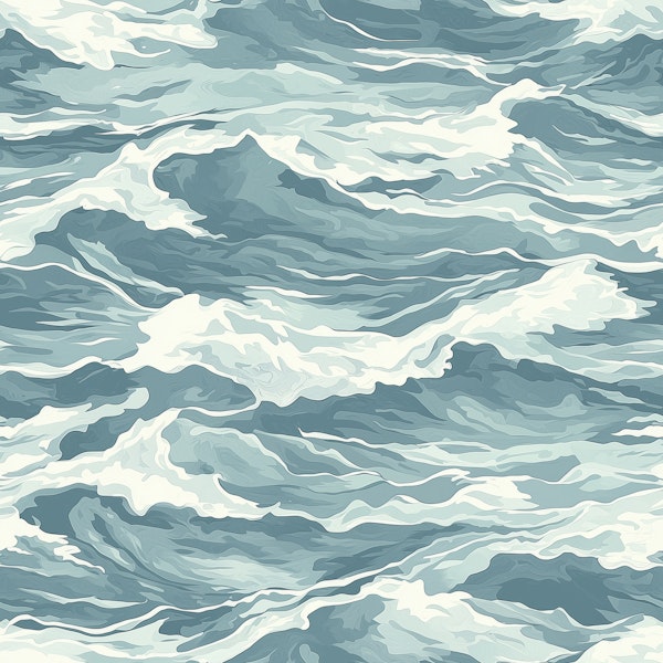 Ocean Waves Sea Foam Pattern M