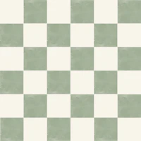 Sage Green and White Checkerboard carta da parati