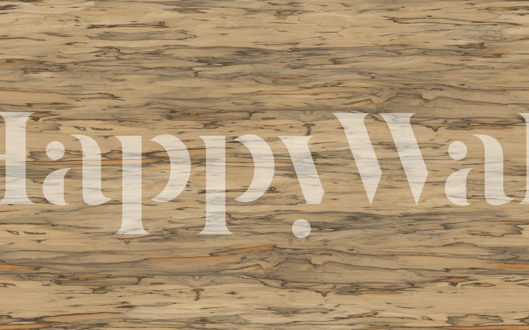 Natural Oak Wood Grain wallpaper in a room