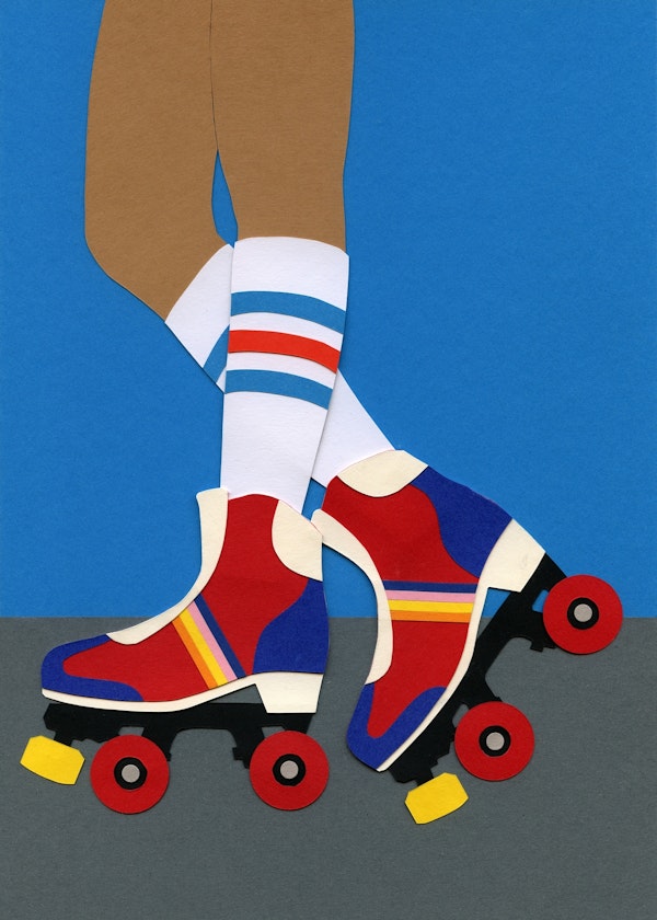 70s Roller Skate Girl
