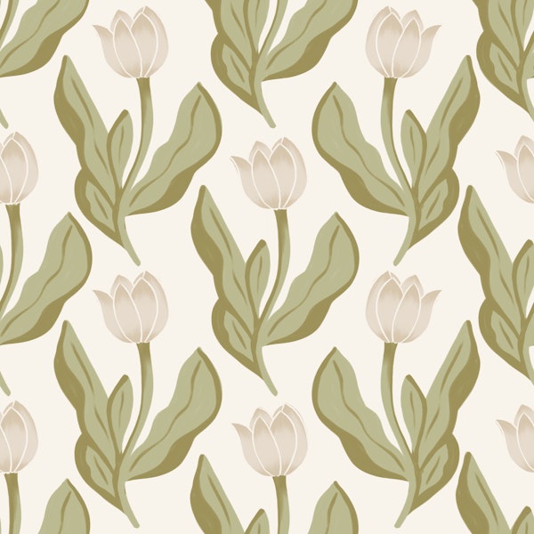 Vintage Wildflowers Tulips