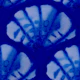 shibori scallop pattern dark blue