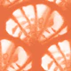 shibori scallop pattern terracotta