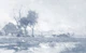 Country River Landscape - Tranquil Blue
