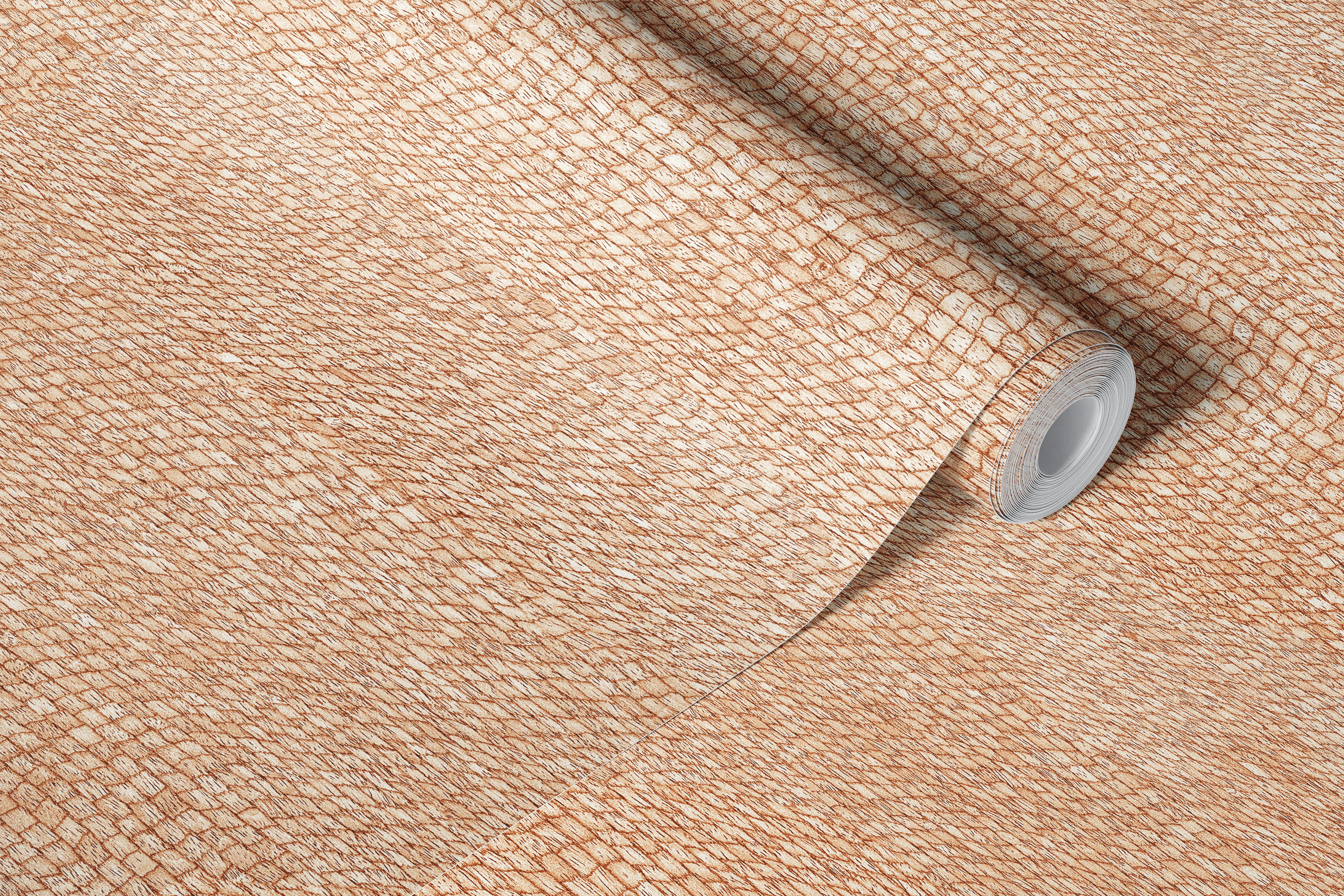 behang met warme beige linnenstructuur in een kamer