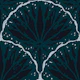 Art Deco Abstract Water Lily - Moody Blue