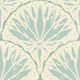Art Deco Abstract Water Lily - Blue & Cream