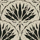 Art Deco Abstract Water Lily - Black & Beige