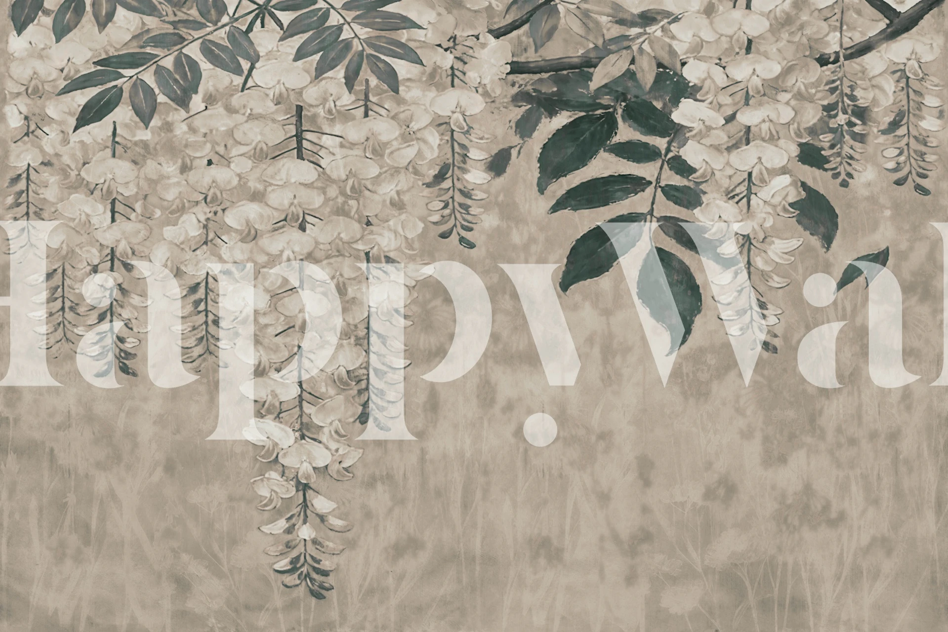 Tapetdesign Hanging Wisteria Garden Mist