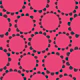 Daisy Circles - deep navy on hot pink -medium