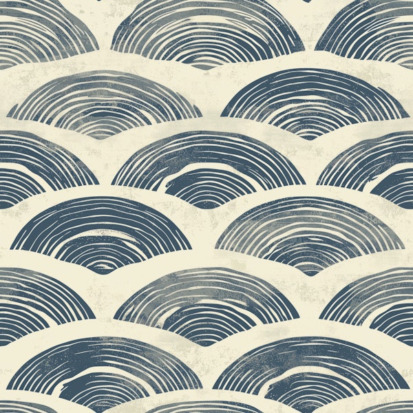 Japanese Ocean Wave Arches Pattern
